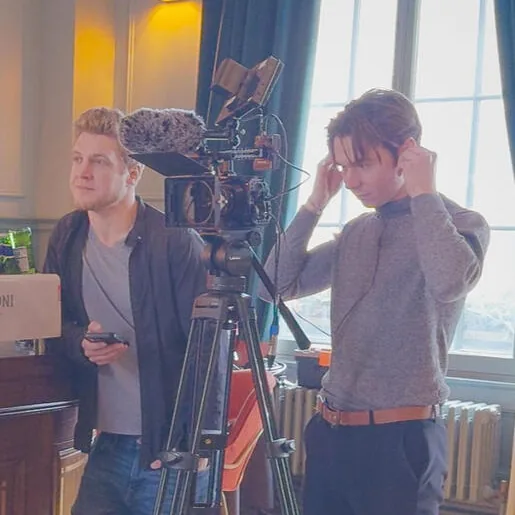Toby Chishick behind the camera on a shoot