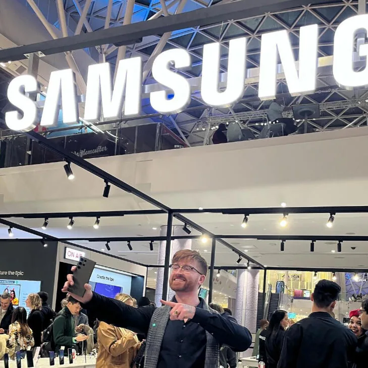 Selfie at a Samsung phone launch