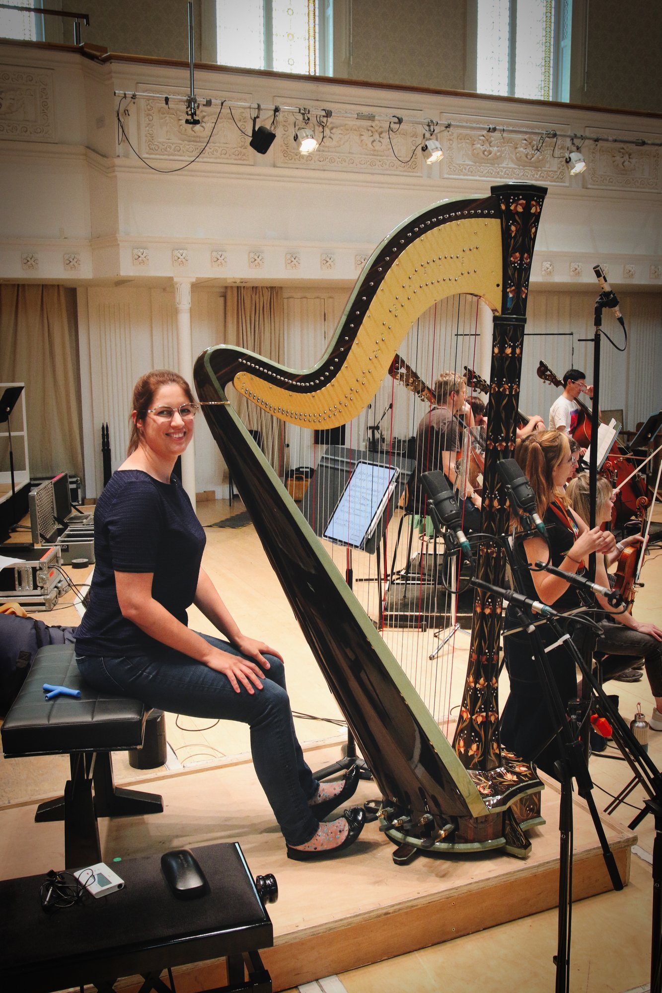 Harpist with the BBC Scottish Symphony Orchestra.
