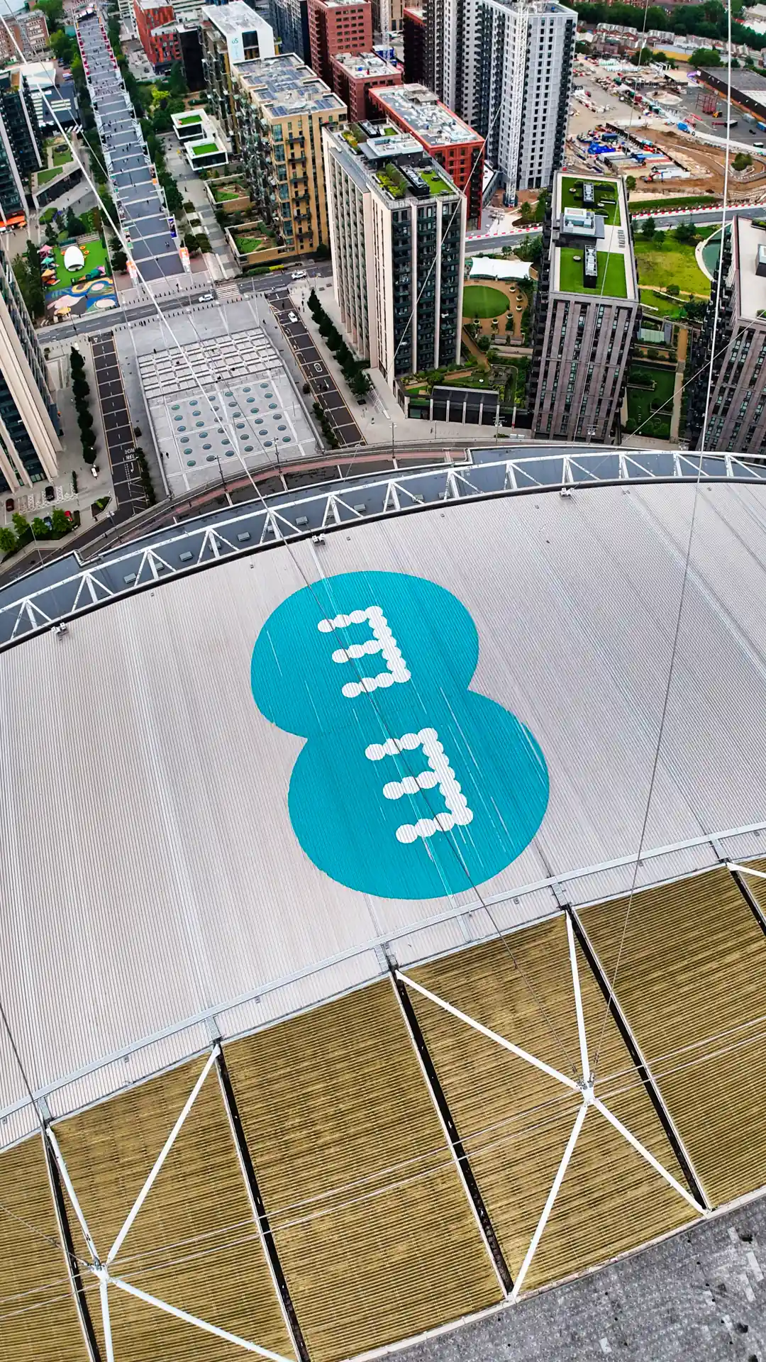 Wembley Stadium, London, drone aerial for EE